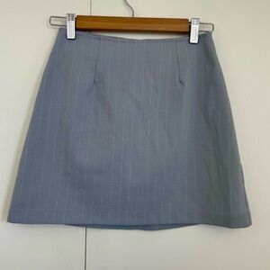 y2k Light Blue Pinstripe‎ Mini Skirt Size S